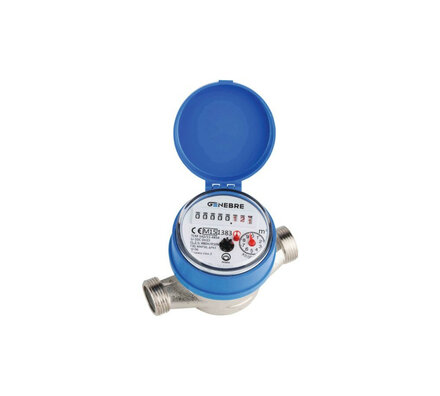 6120C-06 - Genebre Watermeter 1", drooglopend, koud water, type 6120, QN2,5m³, max. 30°, max. 16bar