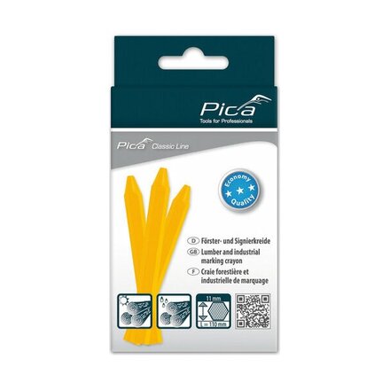 591/44 - Pica Markeerkrijt ECO 11X110MM GEEL (12st)