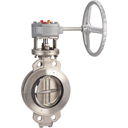 1114080 - Vlinderklep dubbel excentrisch 1114 RVS DN80 PN25 PTFE