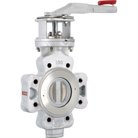 1117050 - Vlinderklep dubbel excentrisch 1117 Staal DN50 PN16 PTFE