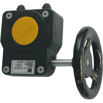 1197300 - Tandwielkast vlinderklep DN300, model 1197 voor TTV, standaanwijzer
