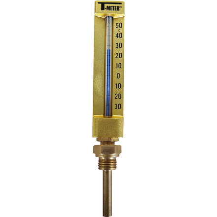 1670002 - Thermometer 1670 Aluminium recht H150 BSP 1/2" dompelbuis 63mm -30/+50°C