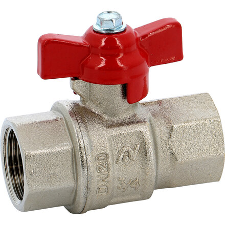 523002 - Kogelkraan 523 Messing 1/4" FF BSPP full bore vlindergreep