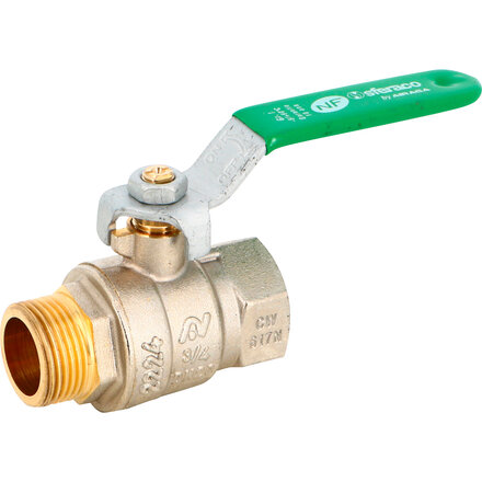 528008 - Kogelkraan 528 Messing 1"1/2 MF BSPP full bore hendel