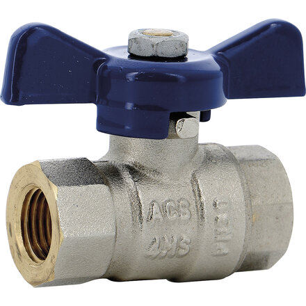 564006 - Kogelkraan 564 Messing 1" FF BSPP PN30 full bore vlindergreep