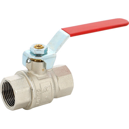 576012 - Kogelkraan 576 Messing 4" FF BSPP PN16 full bore rode stalen hendel