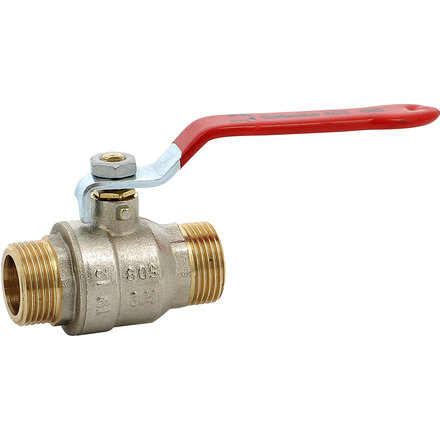 582009 - Kogelkraan 582 Messing 2" MM BSPP PN16 full bore rode stalen hendel