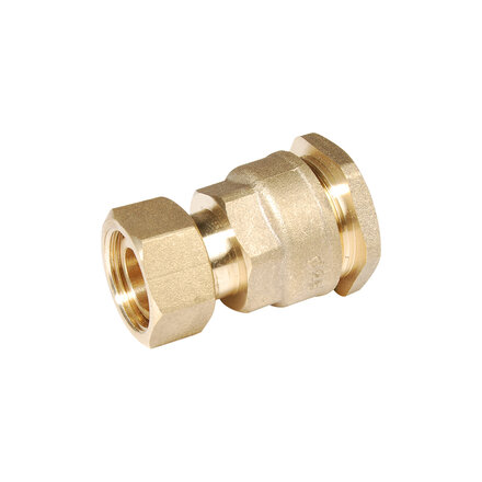 806632 - Koppeling met wartelmoer 806 Messing Ø32 PE × 1" buitendraad voor PE-buis