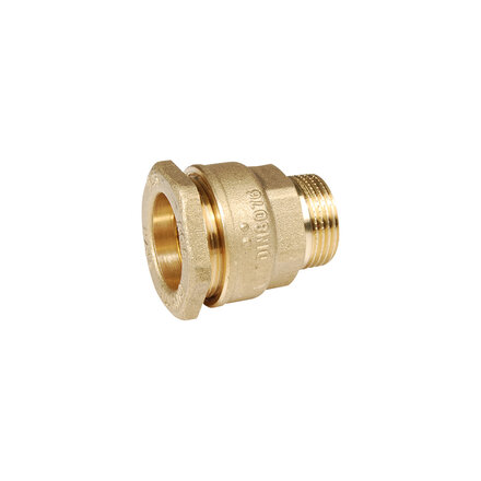 811090 - Rechte koppeling 811 Messing Ø90 PE × 3" buitendraad voor PE-buis