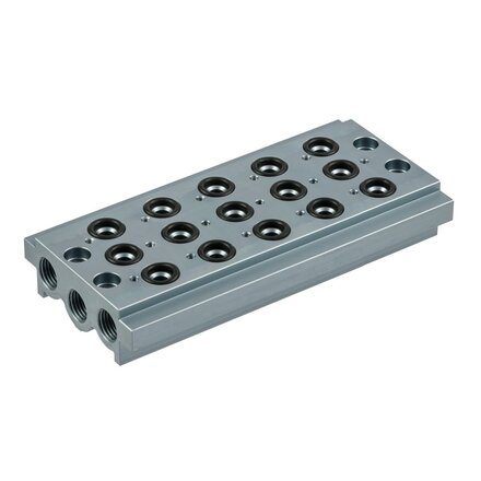 0223000501 - Basisplaat VERDEELBLOK 5 POSITIES 1/8'' Serie 70 1/8''