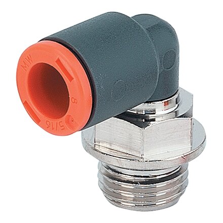 2L34003 - Metal Work Push-in koppeling RL34 KNIE 4X1/4 DRAAIBAAR KUNSTSTOF RL34