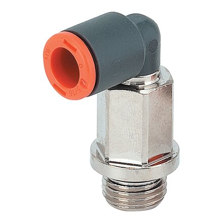 2L36006 - Metal Work Push-in koppeling RL36 HOGE KNIE 6X M5 DRAAIBAAR KUNSTSTOF RL36