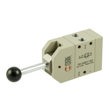 7010001150 - Metal Work Ventiel handbediend 5/3-1/8'' HENDEL RECHT OC BISTABIEL Serie 70 1/8''