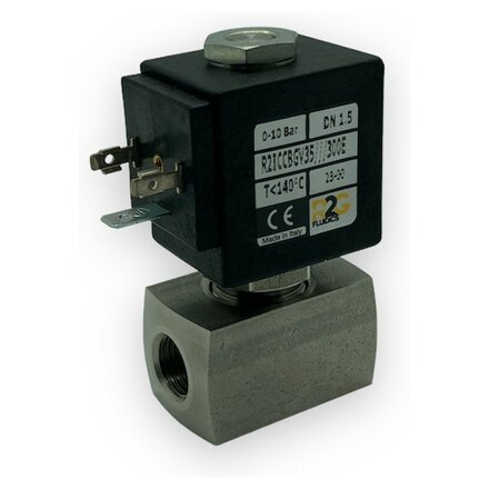 R2ICACGE52 - R2G R2IC 2/2 magneetventiel direct gestuurd RVS G3/8 NO EPDM boring 5,2 mm zonder spoel