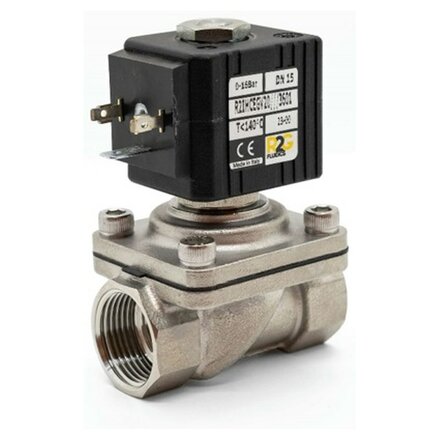 R2IHCCGE12///360B - R2G R2IH 2/2 magneetventiel gecombineerd gestuurd RVS G3/8 NC EPDM boring 12 mm spoel 36 mm 24V AC