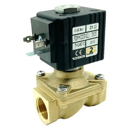 R2MHCEGB18///3601 - R2G R2MH 2/2 magneetventiel gecombineerd gestuurd messing G3/4 NC NBR boring 19 mm spoel 36 mm 24V DC