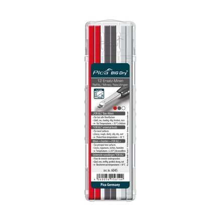 6045 - Pica BIG Dry Navulling grafiet wit & rood