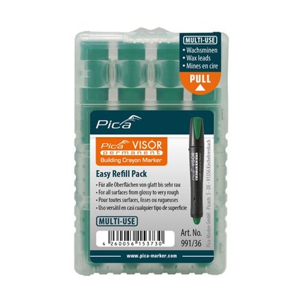 991/36 - Pica Visor Permanent Marker Navulling -Groen - 4 stuks