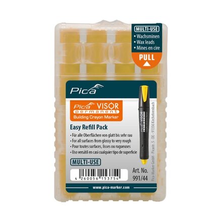 991/44 - Pica VISOR Navulling - Permanent - Geel (4st)