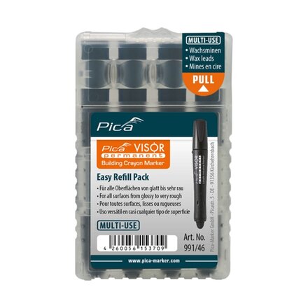 991/46 - Pica VISOR Navulling - Permanent - Zwart (4st)