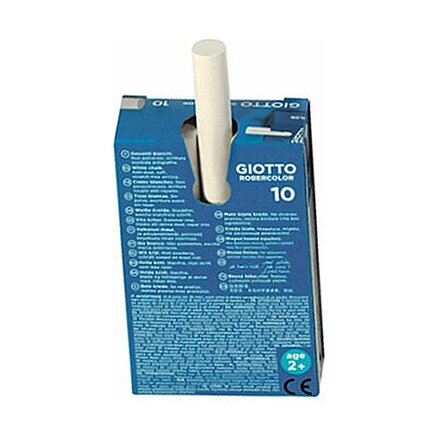 33F538700 - LYRA GIOTTO Robercolor industriekrijt rond 80x9 mm wit (10 stuks)