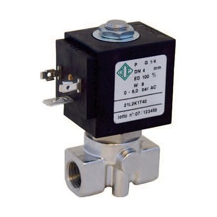L2K1T40 - ODE Magneetventiel - Solenoid Valve 1/4'' roestvrij staal