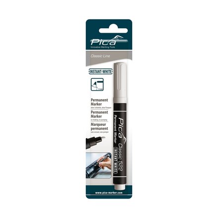 522/52/SB - Pica Permanent marker 522/52 1-4 mm - Wit / Blister