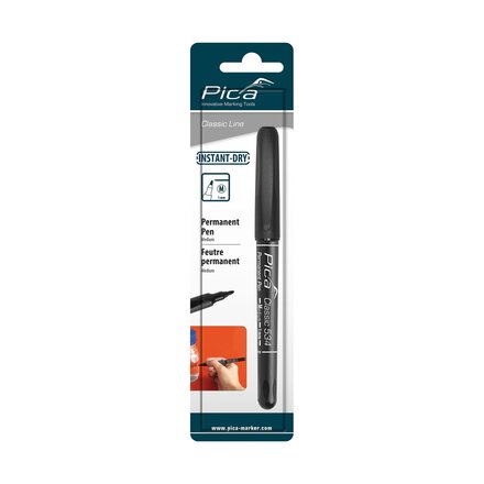 534/46/SB - Pica 534/46 Classic Permanent Pen - Rond - Zwart - 1,0mm / Blister