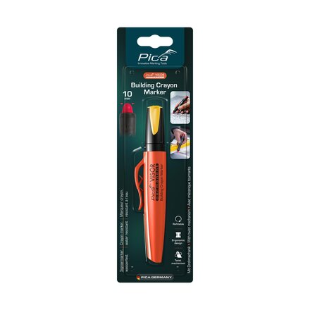 990/44/SB - Pica Visor 990/44 Permanent Marker - Navulbaar - Geel / Blister