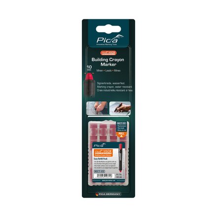 991/40/SB - Pica 991/40 Visor Permanent Marker Navulling -Rood- 4 stuks / Blister