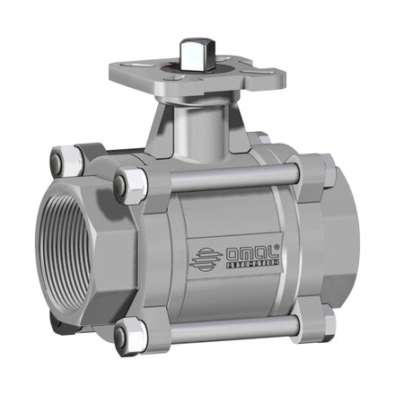 V424H505YX - Omal kogelkraan item 424 DN20 - RVS 316 / 316L - PN 63 - Vrije as (free shaft) - ATEX