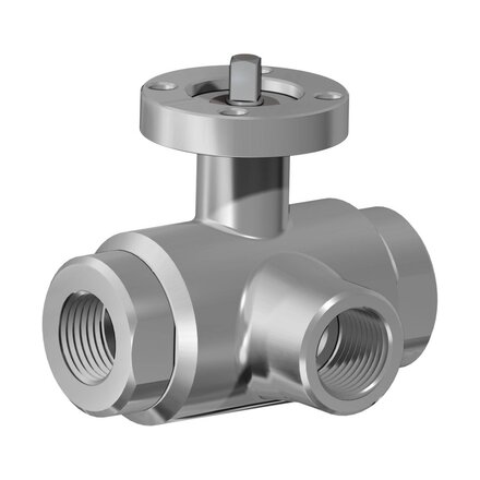 V448H406YX - Omal kogelkraan item 448 DN25 - RVS 316 / 316L - PN 40 - Vrije as (free shaft) - ATEX