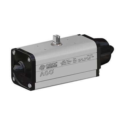 SRN0180441S - Omal Actuator AGO speciale uitvoering (Aluminium) SRN180 ISO 5211 F07/F10 pneumatisch veerretour (spring return)