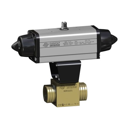SHA5BABAB04AFGA0 - Omal HERCULES hoge-druk kogelkraan DN15 (½") PN 500 Koolstofstaal (Carbon steel) A105 - SR actuator, BSP
