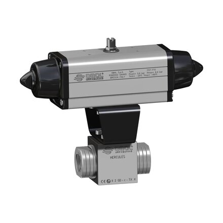 SHA4AABAB42AFCA0 - Omal HERCULES hoge-druk kogelkraan DN8 (1/4") PN 500 RVS 316/316L - SR actuator, NPT