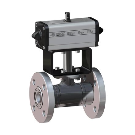 DG406H063 - Omal kogelkraan item 406 DN10 - RVS 316 / 316L - PN 40 - Pneumatisch DA