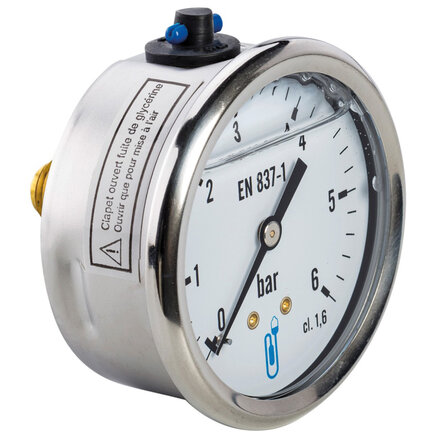 M63A10G - Manometer RVS d63 10 bar