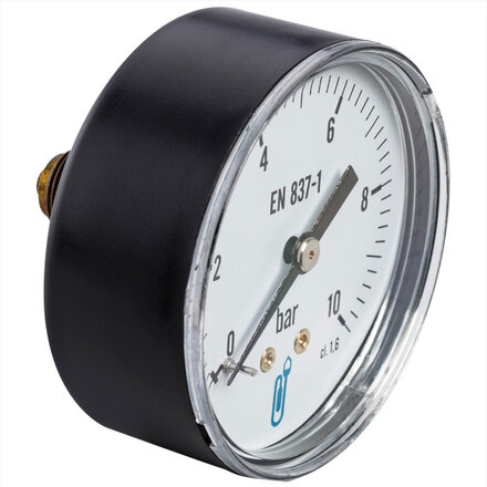 MA06 - ABS manometer 1/4" 6 bar, d50 achteraansluiting