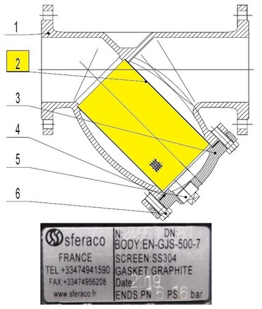 9801460 - Filterkorf (zeef) 980 RVS DN15 voor vuilvanger 220