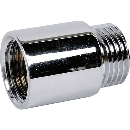RD05015CH - Recht verlengstuk Verchroomd messing RD 1/2" buitendraad × binnendraad lengte 50mm