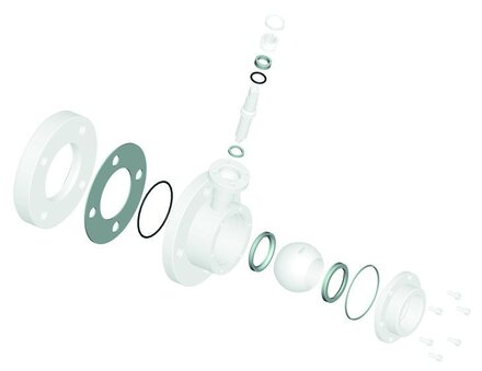 808015 05810 - 4G Ghidini Reserve-afdichtingsset voor kogelkraan, geschikt voor Art. 15, DN125