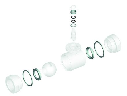 808025 01410 - 4G Ghidini Reserve-afdichtingsset voor kogelkraan, geschikt voor Art. 25, DN15