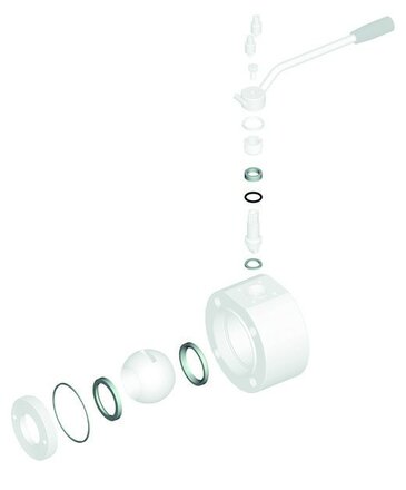 808041 03010 - 4G Ghidini Reserve-afdichtingsset voor kogelkraan, geschikt voor Art. 41, DN32