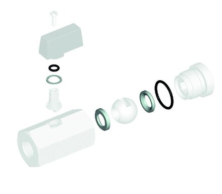 808060 00810 - 4G Ghidini Reserve-afdichtingsset voor kogelkraan, geschikt voor Art. 60, DN1/4"-3/8"-1/2"