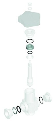 808068 00810 - 4G Ghidini Reserve-afdichtingsset voor peilglaskraan, geschikt voor Art. 68, DN3/8"-1/2", buismaat 16 (serie 808068)
