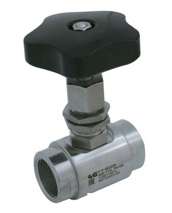 658001 6340Y - 4G Ghidini naaldventiel, RVS 316L handwiel, ISO 228 binnendraad, voor paneelmontage, maat 1"1/2, DN16, PN100