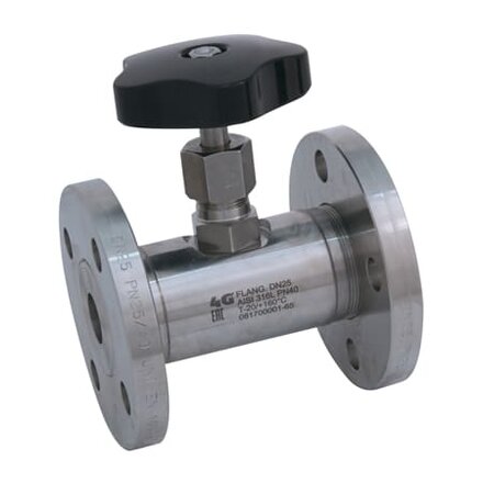 658050 60800 - 4G Ghidini naaldventiel, RVS 316L handwiel, UNI EN 1092-1 flensaansluiting, DN10, PN40