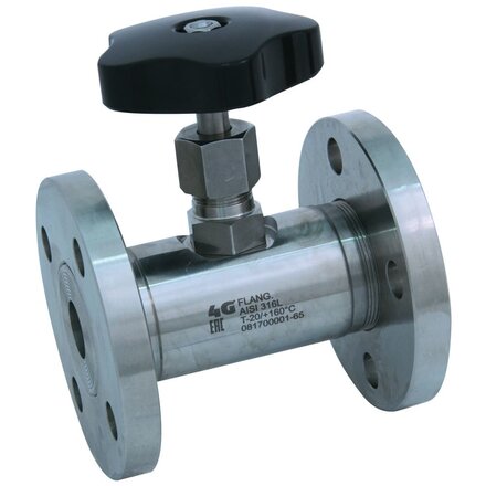 658055 61400 - 4G Ghidini naaldventiel, RVS 316L handwiel, EN 1759-1 Class 150 flensaansluiting, maat 1/2", DN15