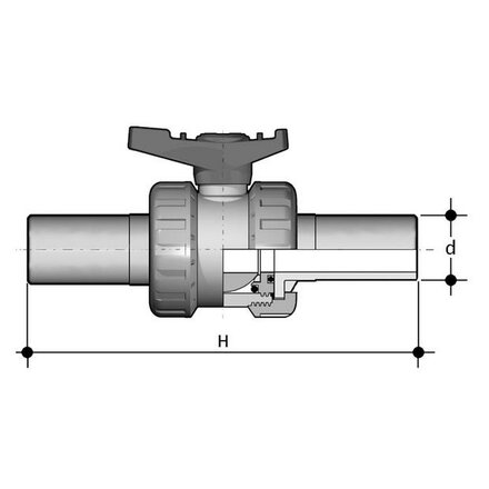 CVDE11090VXE - FIP PE Inlegdeel CVDE lasmof d90 (DN80) lange uitvoering
