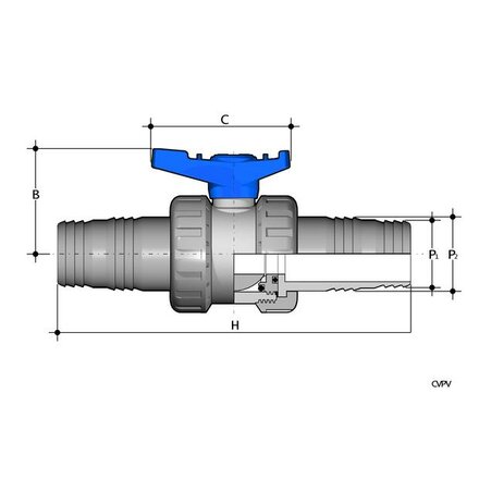 CVPV063 - FIP Inlegdeel PVC-U CVPV d63 (DN50)